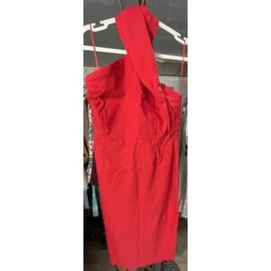 Vesper High Neck Dress In Red Size 16